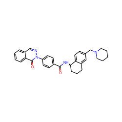 O=C(N[C@@H]1CCCc2cc(CN3CCCCC3)ccc21)c1ccc(-n2ncc3ccccc3c2=O)cc1 ZINC000072127816