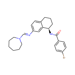 O=C(N[C@@H]1CCCc2ccc(/N=C/N3CCCCCC3)cc21)c1ccc(Br)cc1 ZINC000299838284