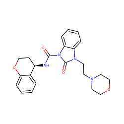 O=C(N[C@@H]1CCOc2ccccc21)n1c(=O)n(CCN2CCOCC2)c2ccccc21 ZINC000040955738