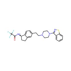 O=C(N[C@@H]1CCc2cc(CCN3CCN(c4nsc5ccccc45)CC3)ccc21)C(F)(F)F ZINC000029038720