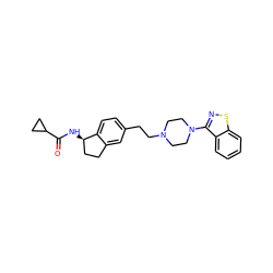 O=C(N[C@@H]1CCc2cc(CCN3CCN(c4nsc5ccccc45)CC3)ccc21)C1CC1 ZINC000029038740