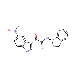 O=C(N[C@@H]1CCc2ccccc21)C(=O)c1c[nH]c2ccc([N+](=O)[O-])cc12 ZINC000013863236