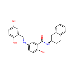 O=C(N[C@@H]1CCc2ccccc2C1)c1cc(NCc2cc(O)ccc2O)ccc1O ZINC000012352725