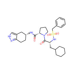 O=C(N[C@@H]1CCc2n[nH]cc2C1)[C@@H]1CCCN1C(=O)[C@@H](CC1CCCCC1)NS(=O)(=O)Cc1ccccc1 ZINC000027875762