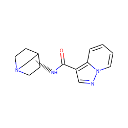 O=C(N[C@@H]1CN2CCC1CC2)c1cnn2ccccc12 ZINC000027753998