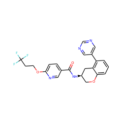 O=C(N[C@@H]1COc2cccc(-c3cncnc3)c2C1)c1ccc(OCCC(F)(F)F)nc1 ZINC000084689098