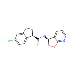 O=C(N[C@@H]1COc2ncccc21)[C@@H]1CCc2cc(Cl)ccc21 ZINC000146527464