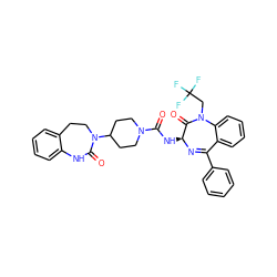 O=C(N[C@@H]1N=C(c2ccccc2)c2ccccc2N(CC(F)(F)F)C1=O)N1CCC(N2CCc3ccccc3NC2=O)CC1 ZINC000006718552