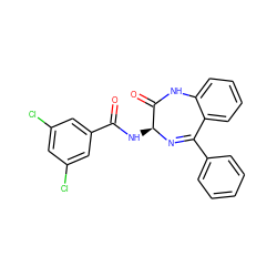 O=C(N[C@@H]1N=C(c2ccccc2)c2ccccc2NC1=O)c1cc(Cl)cc(Cl)c1 ZINC000013601661