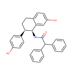 O=C(N[C@@H]1c2cc(O)ccc2CC[C@@H]1c1ccc(O)cc1)C(c1ccccc1)c1ccccc1 ZINC000013755678