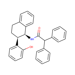 O=C(N[C@@H]1c2ccccc2CC[C@@H]1c1ccccc1O)C(c1ccccc1)c1ccccc1 ZINC000013755650