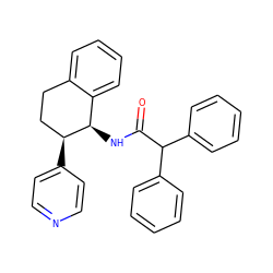 O=C(N[C@@H]1c2ccccc2CC[C@@H]1c1ccncc1)C(c1ccccc1)c1ccccc1 ZINC000013755664