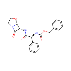 O=C(N[C@H](C(=O)N[C@@H]1C(=O)N2CCO[C@H]12)c1ccccc1)OCc1ccccc1 ZINC000013860549