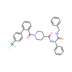 O=C(N[C@H](C(=O)NCc1ccccc1)c1ccccc1)C1CCN(C(=O)c2ccccc2-c2ccc(C(F)(F)F)cc2)CC1 ZINC000036184521