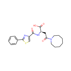 O=C(N[C@H](CC(=O)N1CCCCCCC1)C(=O)O)c1csc(-c2ccccc2)n1 ZINC000473150807