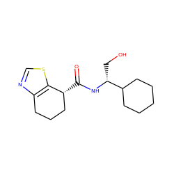 O=C(N[C@H](CO)C1CCCCC1)[C@@H]1CCCc2ncsc21 ZINC000223971345