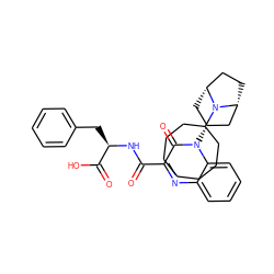 O=C(N[C@H](Cc1ccccc1)C(=O)O)c1nc2ccccc2n([C@@H]2C[C@@H]3CC[C@H](C2)N3C2CCCCCCC2)c1=O ZINC000114709168