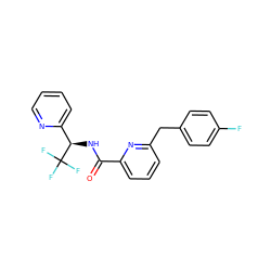 O=C(N[C@H](c1ccccn1)C(F)(F)F)c1cccc(Cc2ccc(F)cc2)n1 ZINC000207737946