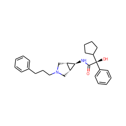 O=C(N[C@H]1[C@@H]2CN(CCCc3ccccc3)C[C@@H]21)[C@@](O)(c1ccccc1)C1CCCC1 ZINC000102086845