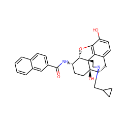 O=C(N[C@H]1CC[C@@]2(O)[C@H]3Cc4ccc(O)c5c4[C@@]2(CCN3CC2CC2)[C@H]1O5)c1ccc2ccccc2c1 ZINC000040429324