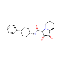 O=C(N[C@H]1CC[C@@H](c2ccccc2)CC1)C1C(=O)C(=O)[C@@H]2CCCCN12 ZINC001772626360