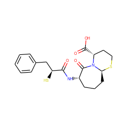 O=C(N[C@H]1CCC[C@@H]2SCC[C@@H](C(=O)O)N2C1=O)[C@@H](S)Cc1ccccc1 ZINC000027866529