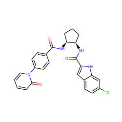 O=C(N[C@H]1CCC[C@H]1NC(=O)c1cc2ccc(Cl)cc2[nH]1)c1ccc(-n2ccccc2=O)cc1 ZINC000028822848