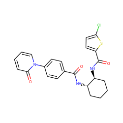 O=C(N[C@H]1CCCC[C@@H]1NC(=O)c1ccc(Cl)s1)c1ccc(-n2ccccc2=O)cc1 ZINC000028822844