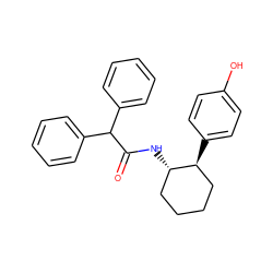 O=C(N[C@H]1CCCC[C@@H]1c1ccc(O)cc1)C(c1ccccc1)c1ccccc1 ZINC000013755684