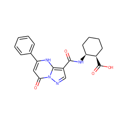 O=C(N[C@H]1CCCC[C@H]1C(=O)O)c1cnn2c(=O)cc(-c3ccccc3)[nH]c12 ZINC001772607878