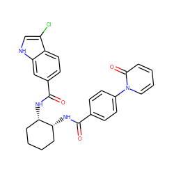 O=C(N[C@H]1CCCC[C@H]1NC(=O)c1ccc(-n2ccccc2=O)cc1)c1ccc2c(Cl)c[nH]c2c1 ZINC000028822841