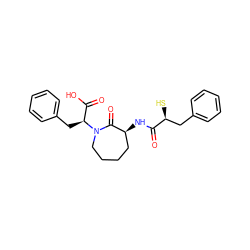 O=C(N[C@H]1CCCCN([C@@H](Cc2ccccc2)C(=O)O)C1=O)[C@@H](S)Cc1ccccc1 ZINC000013745878