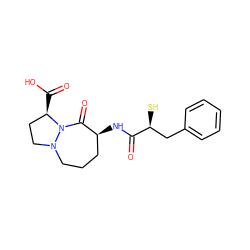 O=C(N[C@H]1CCCN2CC[C@@H](C(=O)O)N2C1=O)[C@@H](S)Cc1ccccc1 ZINC000026178097