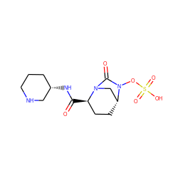 O=C(N[C@H]1CCCNC1)[C@@H]1CC[C@@H]2CN1C(=O)N2OS(=O)(=O)O ZINC000096168566