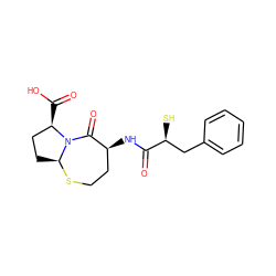 O=C(N[C@H]1CCS[C@H]2CC[C@@H](C(=O)O)N2C1=O)[C@@H](S)Cc1ccccc1 ZINC000003809803