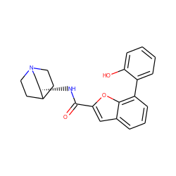 O=C(N[C@H]1CN2CCC1CC2)c1cc2cccc(-c3ccccc3O)c2o1 ZINC000118278966