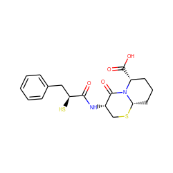 O=C(N[C@H]1CS[C@H]2CCC[C@@H](C(=O)O)N2C1=O)[C@@H](S)Cc1ccccc1 ZINC000013761996
