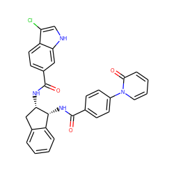 O=C(N[C@H]1Cc2ccccc2[C@H]1NC(=O)c1ccc(-n2ccccc2=O)cc1)c1ccc2c(Cl)c[nH]c2c1 ZINC000028826167