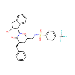 O=C(N[C@H]1c2ccccc2C[C@H]1O)[C@H](Cc1ccccc1)C[C@H](O)CNS(=O)(=O)c1ccc(C(F)(F)F)cc1 ZINC001772639253