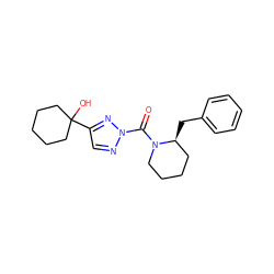 O=C(N1CCCC[C@@H]1Cc1ccccc1)n1ncc(C2(O)CCCCC2)n1 ZINC001772574626