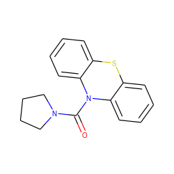 O=C(N1CCCC1)N1c2ccccc2Sc2ccccc21 ZINC000000091246