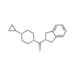 O=C(N1CCN(C2CC2)CC1)N1Cc2ccccc2C1 ZINC000036188081