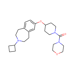 O=C(N1CCOCC1)N1CCC(Oc2ccc3c(c2)CCN(C2CCC2)CC3)CC1 ZINC000003961801