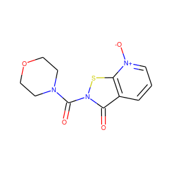 O=C(N1CCOCC1)n1sc2c(ccc[n+]2[O-])c1=O ZINC000144405747