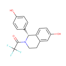 O=C(N1CCc2cc(O)ccc2[C@H]1c1ccc(O)cc1)C(F)(F)F ZINC000026657378