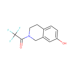 O=C(N1CCc2ccc(O)cc2C1)C(F)(F)F ZINC000064754982