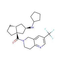 O=C(N1CCc2ncc(C(F)(F)F)cc2C1)[C@@]12CCC[C@@H]1C[C@@H](NC1CCCC1)C2 ZINC000095595380