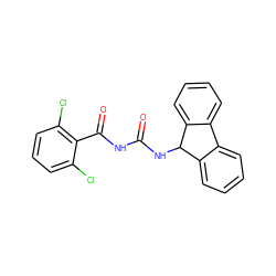 O=C(NC(=O)c1c(Cl)cccc1Cl)NC1c2ccccc2-c2ccccc21 ZINC000043070107