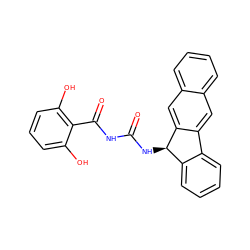 O=C(NC(=O)c1c(O)cccc1O)N[C@@H]1c2ccccc2-c2cc3ccccc3cc21 ZINC000653794398