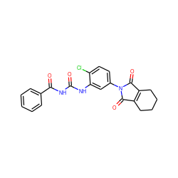 O=C(NC(=O)c1ccccc1)Nc1cc(N2C(=O)C3=C(CCCC3)C2=O)ccc1Cl ZINC000045289631